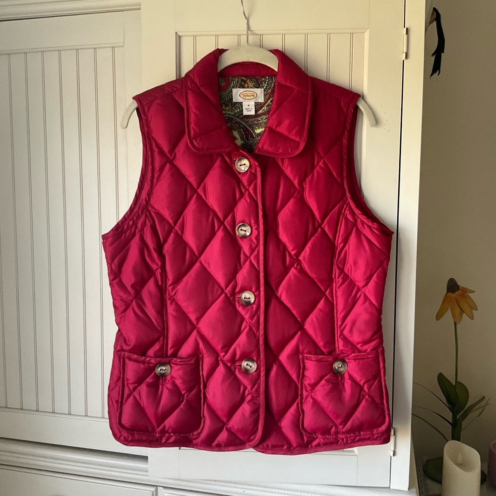 Red Quilted Talbots Vest 🦆
